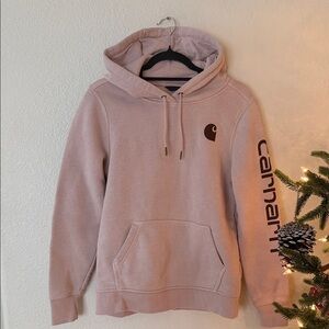 Carhartt Blush Hoodie with Sleeve Logo